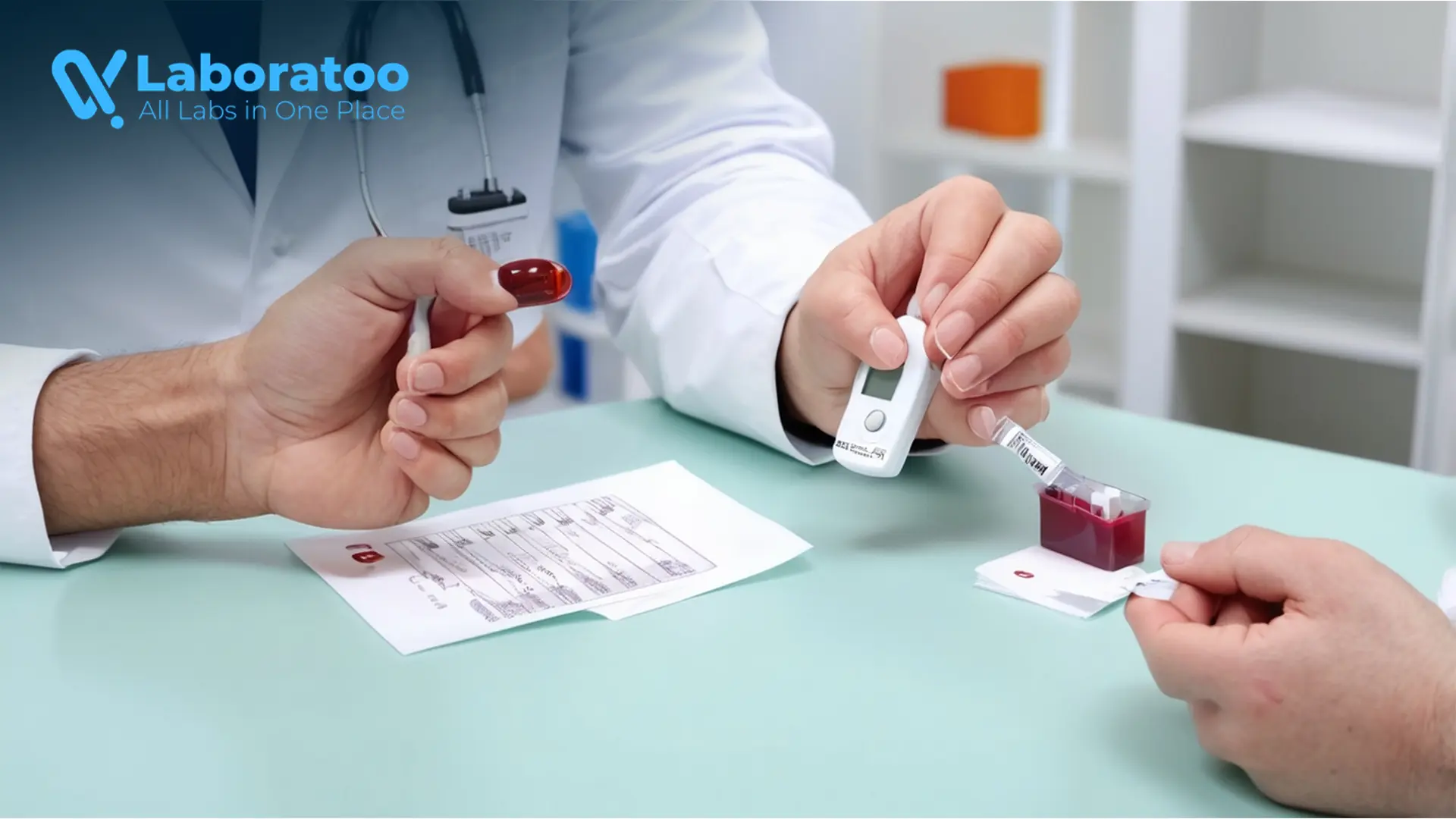 Cholesterol test in Qatar with blood sample collection for lipid profile screening